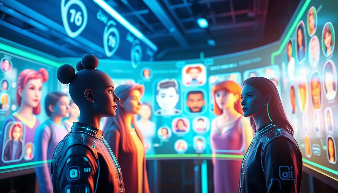 Engaging interface for crushon ai featuring customizable AI character avatars.