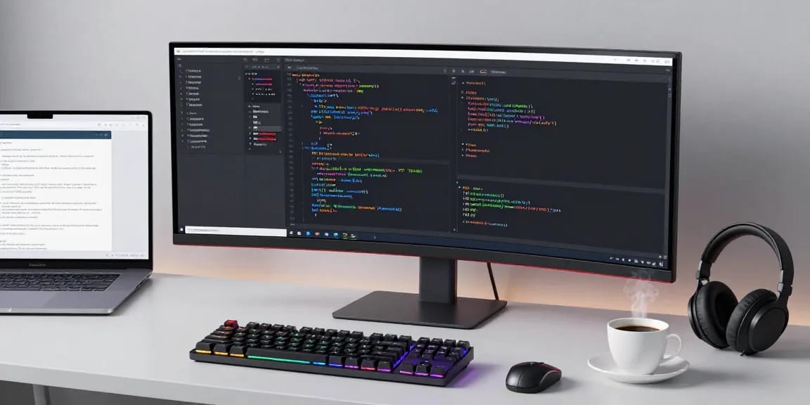 IPTV subscription reseller software development workspace showcasing advanced technology tools.