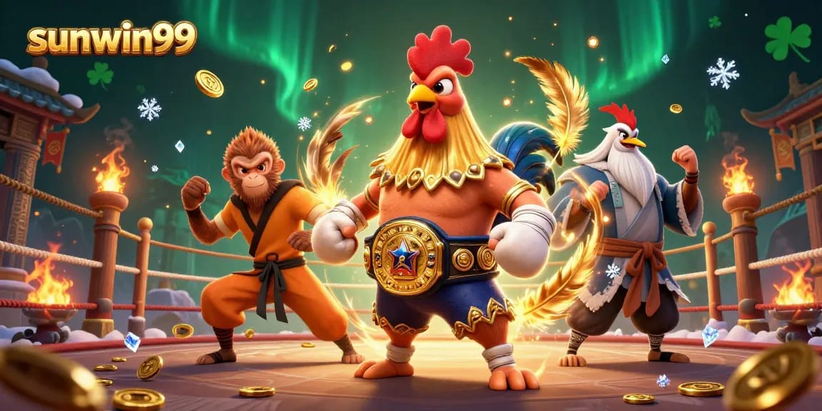 Experience the excitement of sunwin99 with fierce characters in a dynamic casino scene.