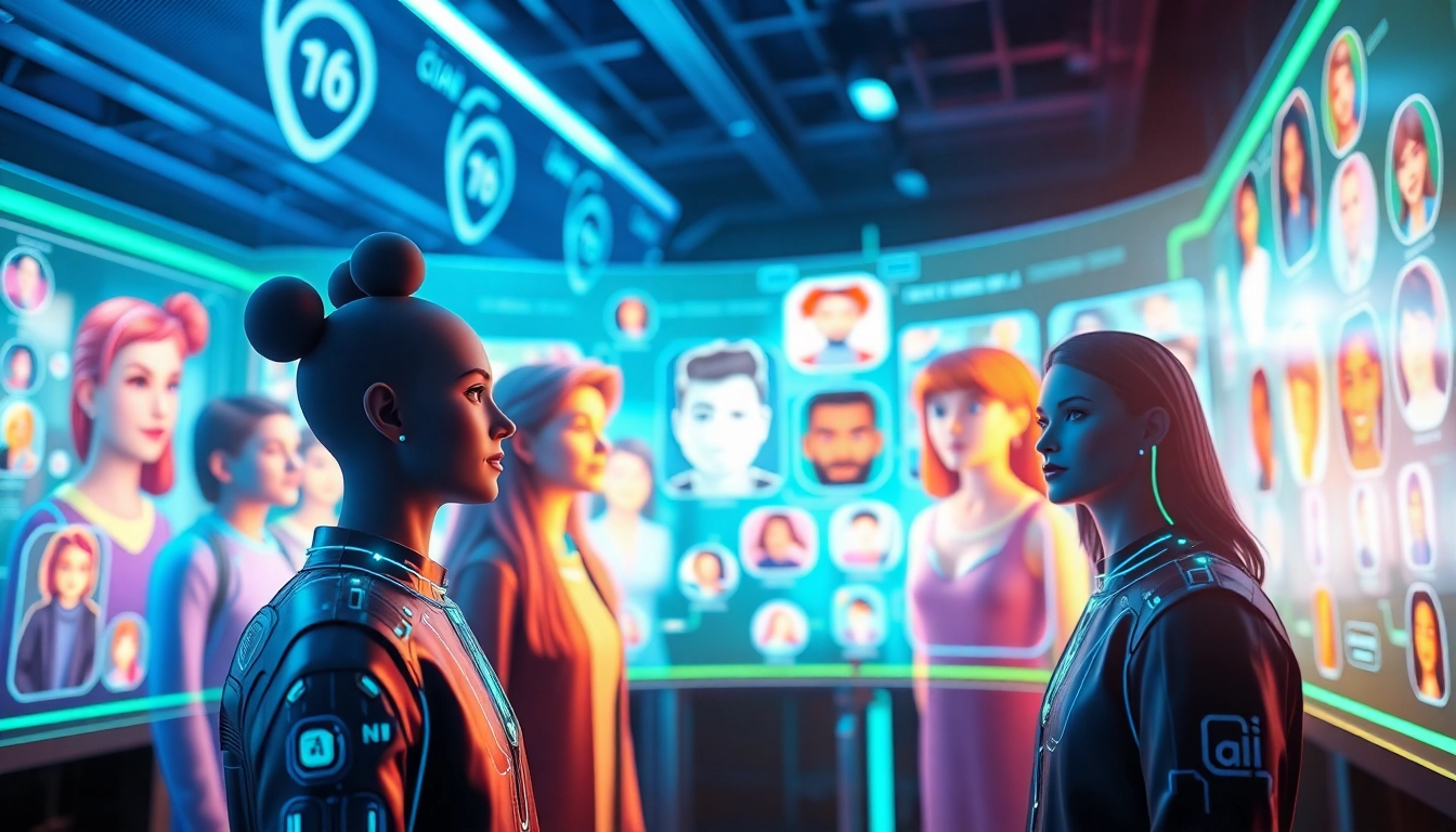 Engaging interface for crushon ai featuring customizable AI character avatars.