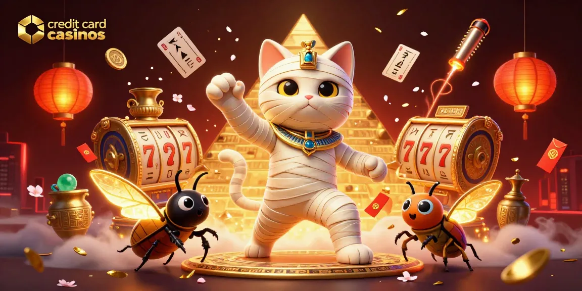 Experience excitement at credit card casinos featuring vibrant characters and thrilling gambling elements.