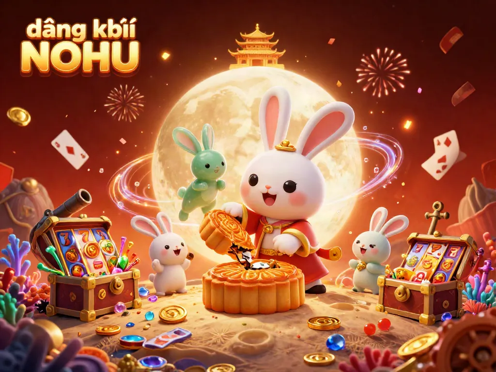 Engage in thrilling gameplay with đăng ký NOHU at our vibrant online casino featuring stunning visuals and a moonlit scene.