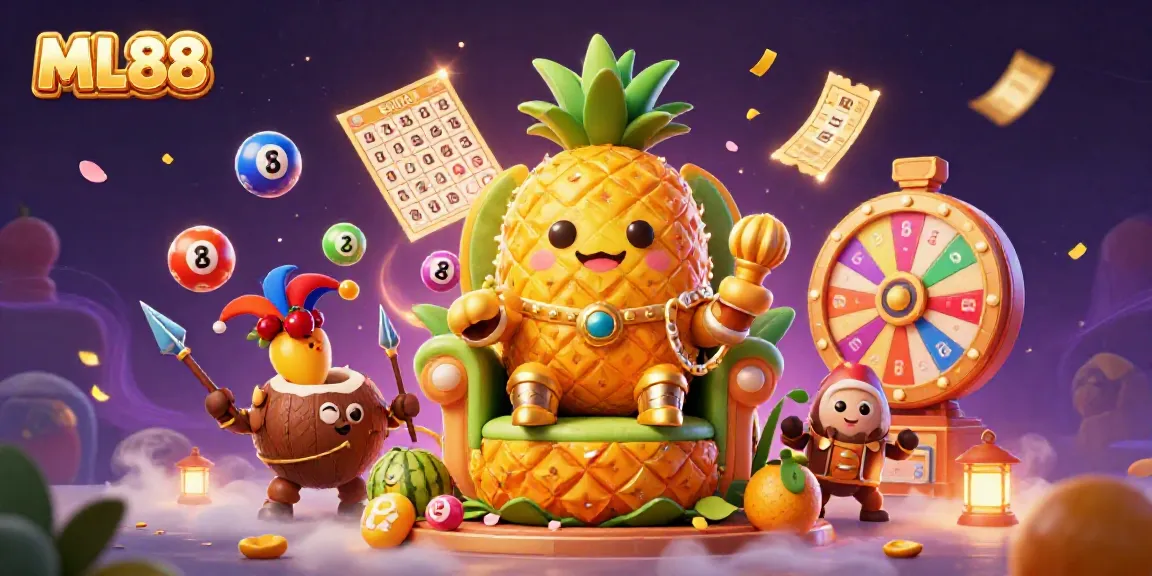 Experience the excitement of ML88 with a vibrant 3D casino scene featuring lively characters and dynamic gaming elements.
