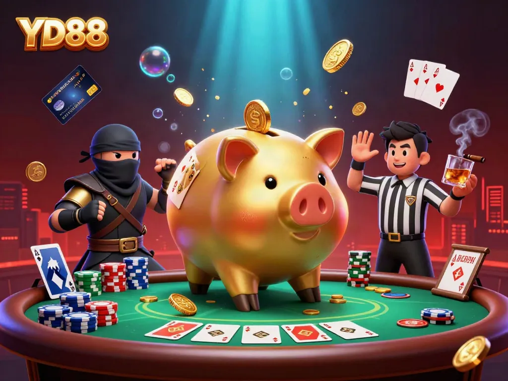 Experience exciting YD88 gameplay with this vibrant illustration featuring dynamic casino elements and characters.