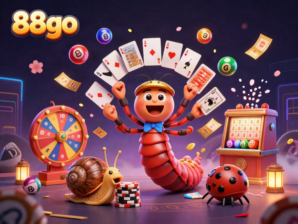 Experience thrilling casino moments with 88go's vibrant characters and dynamic game elements.