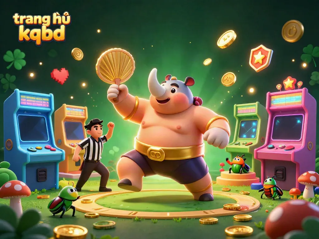 Experience the excitement of trang chủ kqbd with a lively 3D scene of gaming action featuring dynamic characters and gold coins.