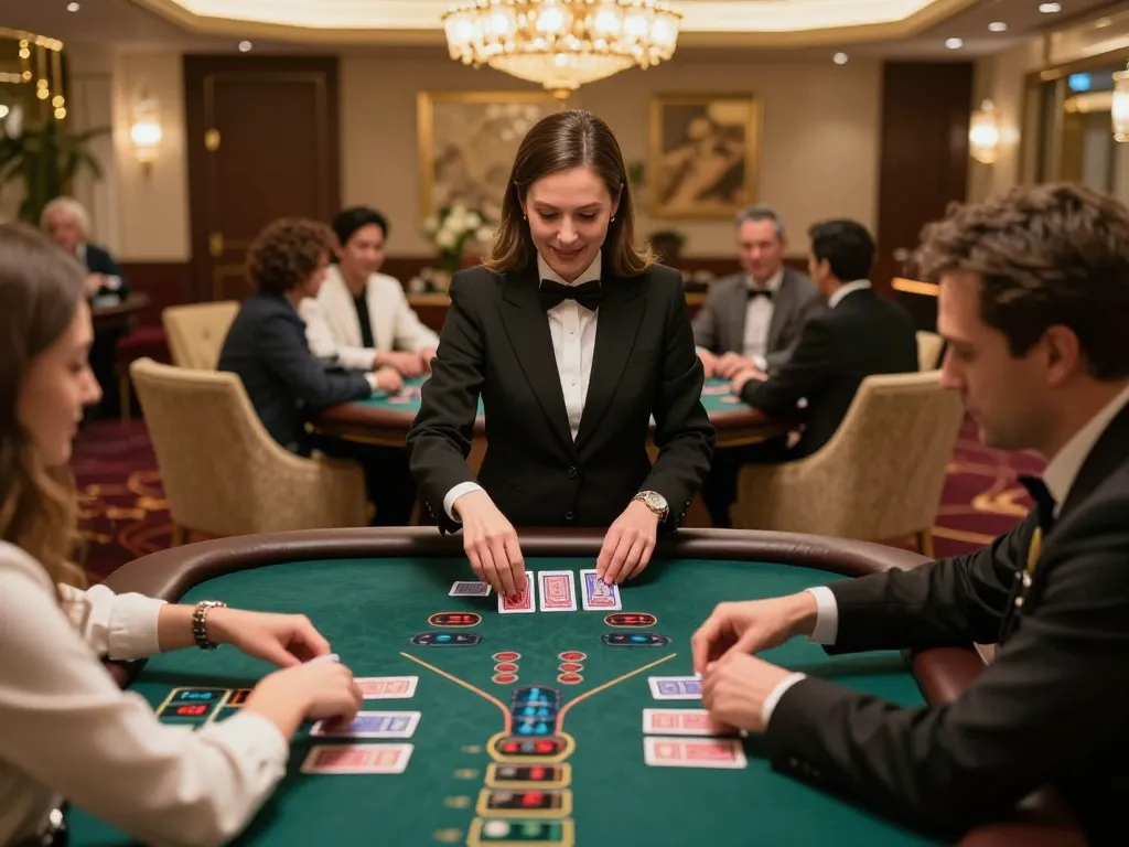 Players enjoying a game at Trang hitclub blackjack tables, showcasing excitement and strategy.