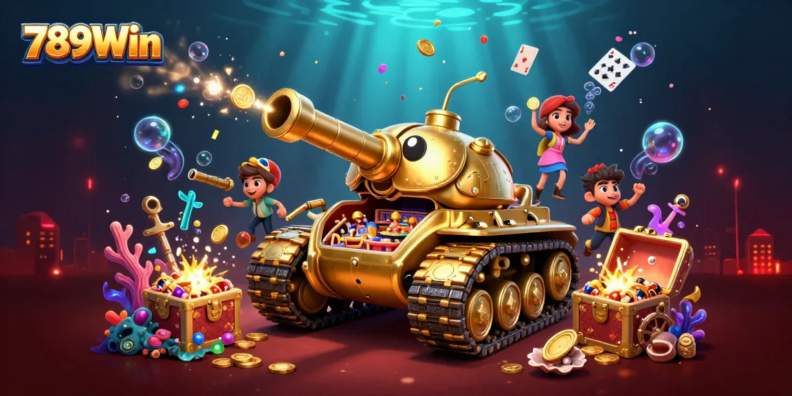 Play thrilling games at 789Win with vibrant casino elements in an engaging underwater scene.
