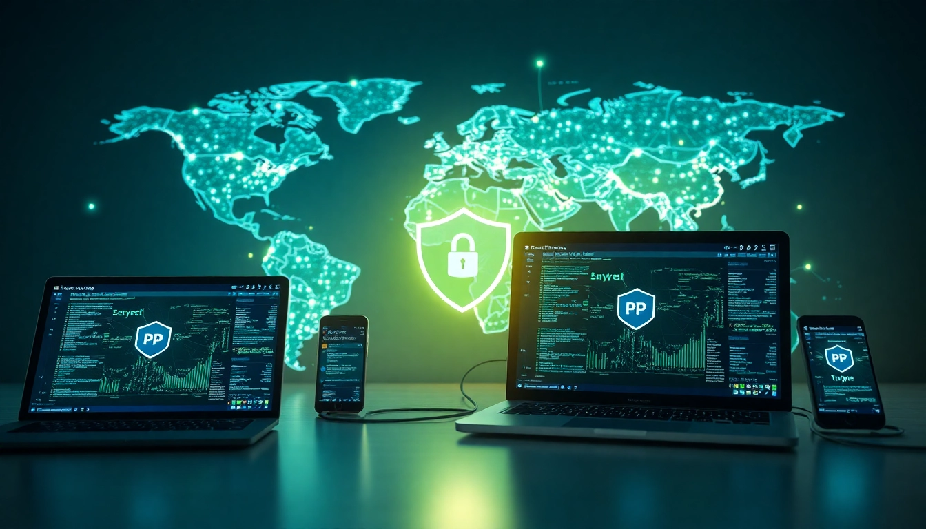 Experience seamless global connectivity with 快连官网's advanced VPN services, showcasing multiple devices connected securely.
