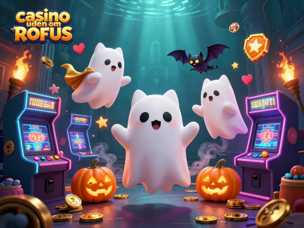 Experience thrilling games at casino uden om ROFUS with our vibrant gaming illustration.