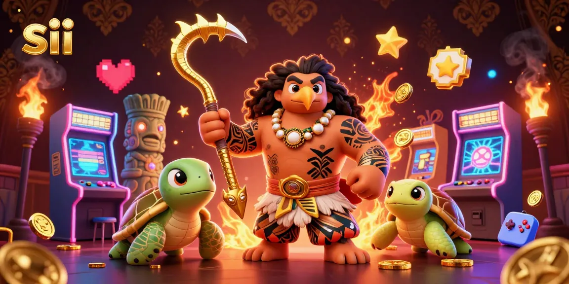 Bet on fun with sii, featuring a hawk demigod and turtle in a lively casino scene.