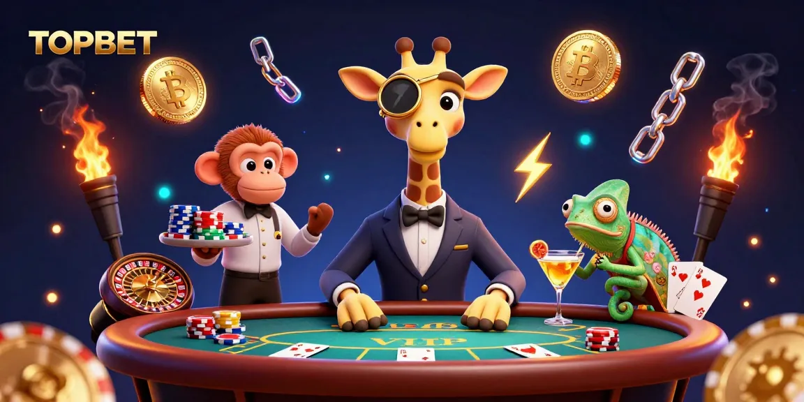 Bet big with TOPBET as the giraffe and friends enjoy a lively poker night.