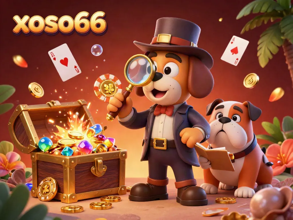 Uncover winning strategies at xoso66 with a detective scenario featuring unique clues and gold coins.