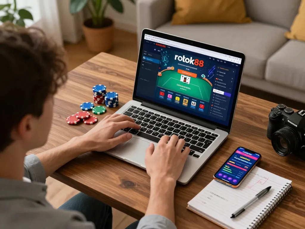 Pemain yang terlibat dengan platform online rokok88 untuk permainan strategis dan manajemen bankroll.