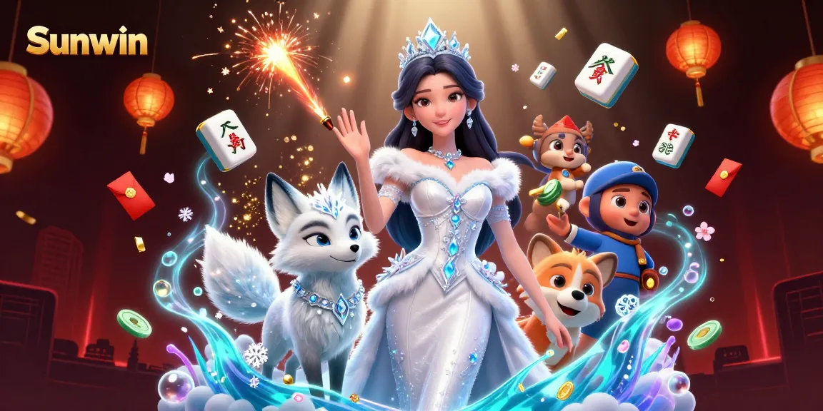 Engage with Sunwin's vibrant online gambling experience featuring Baccarat and Mahjong elements.