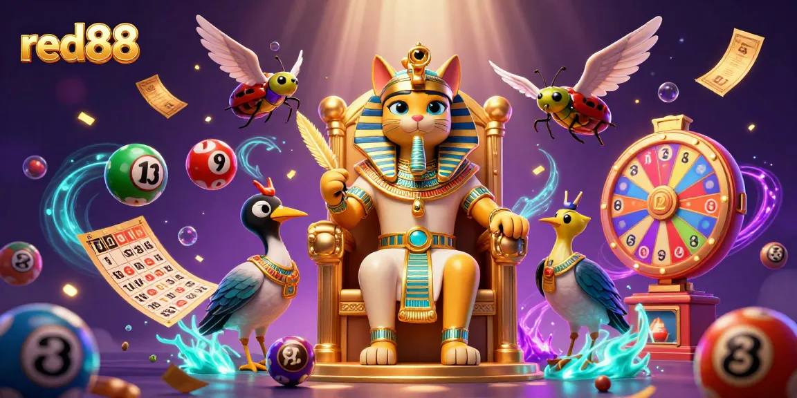 Experience the excitement of red88 with vibrant casino elements and captivating 3D characters.