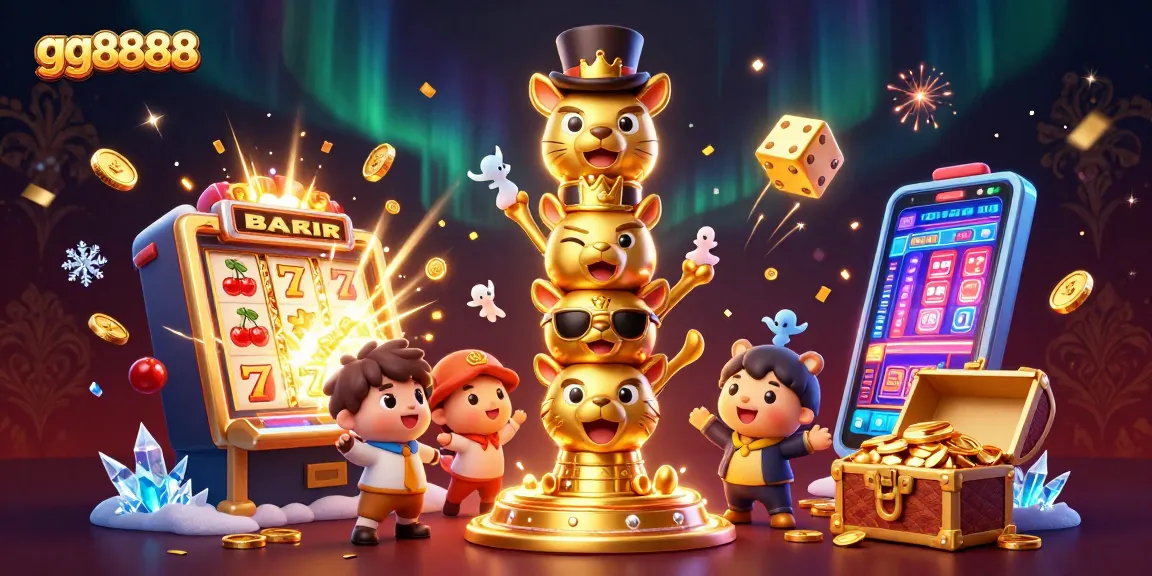 Experience the vibrant jackpot action at gg8888 with dazzling slot machine bursts and lively animations.